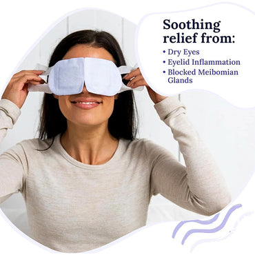 Self Heating Steam Eye Mask Portable Warm Compress Sleep Mask for Eye Fatigue Dry Eyes & Puffiness Disposable/Travel Ready