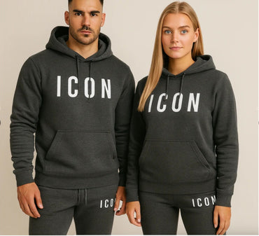 Stylish Letter-Printed Casual Fleece-Lined Sportswear Set