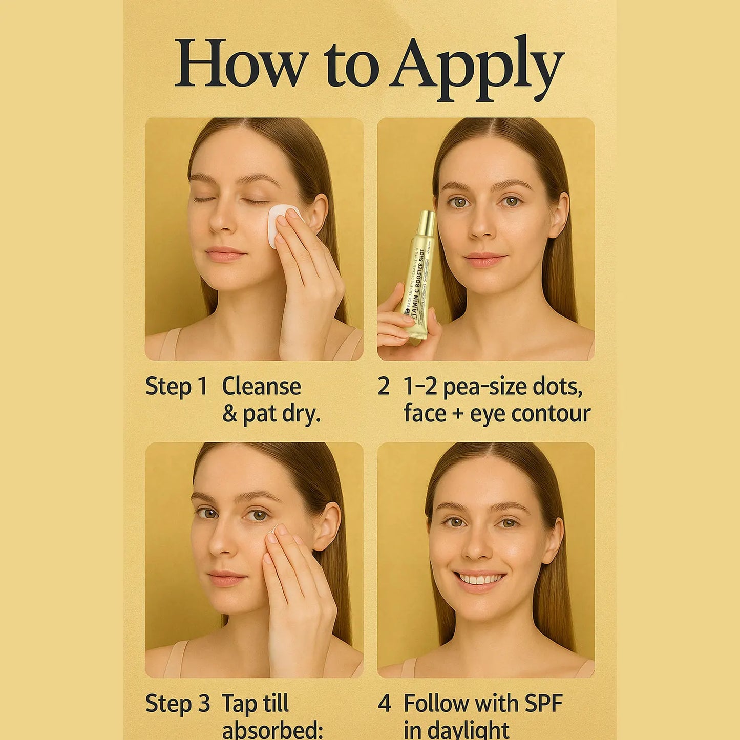 Vitamin C Booster Shot Serum with Glutathione & Niacinamide - Anti-Aging & Brightening Facial Treatment for Glowing, Even Skin Tone (30g)