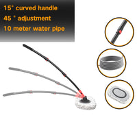 Portable 41-inch Automatic Water Car Wash Mop For Home And Outdoor Use, Featuring A Soft Brush Head To Prevent Scratches, Includes A 10-meter Hose That Connects To A Water Faucet, Suitable For Cleanin