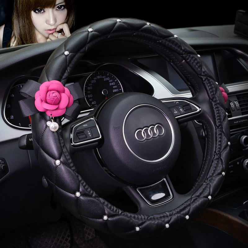 Car Universal Camellia Steering Wheel Cover
