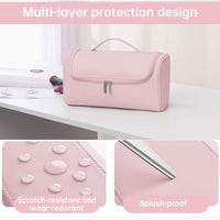 Large Capacity Hair Dryer Organizer Bag | PU Leather, Waterproof, Double-Layer & Non-Slip Interior for Travel, Salon & Home