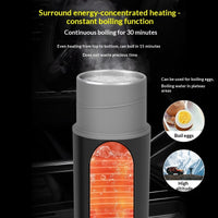 12V USB Heated Travel Mug for Car  Portable Heating Cup Temperature Control, Leakproof Lid, Cup Holder Fit