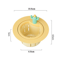 Cactus Sink Drain Strainer Press Automatic Dumping Basket Multi-functional Use Filter Net For Tub Kitchen Waste Collector Kitchen Gadgets
