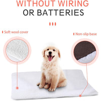 Dog Bed Pet Cushion Mat Self-heating Cat Dog Bed Blanket Microwave Oven Heating Warm Berber Fleece Kennel