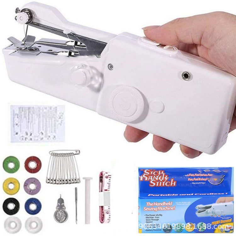 Mini Portable Handheld Sewing Machine Cordless Electric Stitch Tool for Quick Repairs & DIY Crafts Lightweight Travel Sewing Machine for Clothes, Fabrics Curtains & Home Use