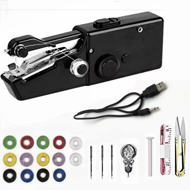 Mini Portable Handheld Sewing Machine Cordless Electric Stitch Tool for Quick Repairs & DIY Crafts Lightweight Travel Sewing Machine for Clothes, Fabrics Curtains & Home Use