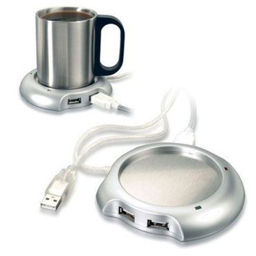 USB Mug Warmer Coaster 5V Heated Cup Warmer Pad for Coffee Tea Desktop Heat Insulation Coaster for Office & Home