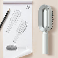 Self Cleaning Hair Brush For  Cleaning Women One-keyg Hair Loss Airbag Massage Scalp Comb Anti-Static Hairbrush