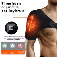 USB Heated Shoulder Wrap Pad Electric Heating Shoulder Brace for Rotator Cuff Adjustable Heat Levels Auto-Off Pain Relief