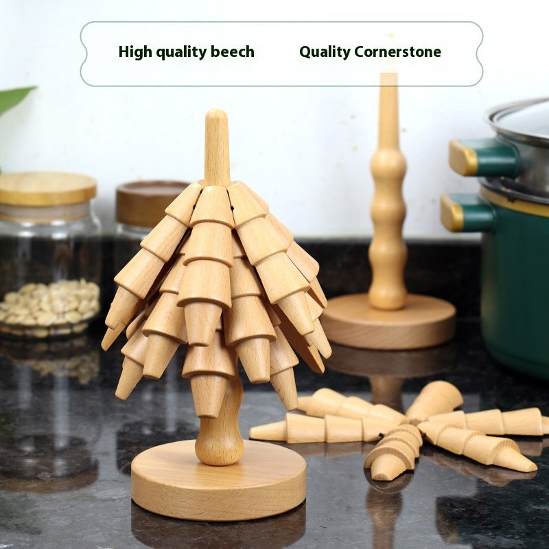 Cup Mat Household Beech Heat Proof Mat Kitchen Gadgets