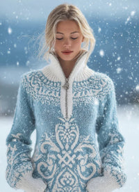 3D Digital Print Fashionable Retro New Zip-Up Hoodie For FallWinter