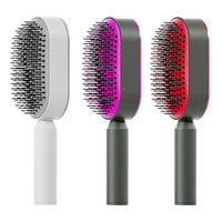 Self Cleaning Hair Brush For  Cleaning Women One-keyg Hair Loss Airbag Massage Scalp Comb Anti-Static Hairbrush