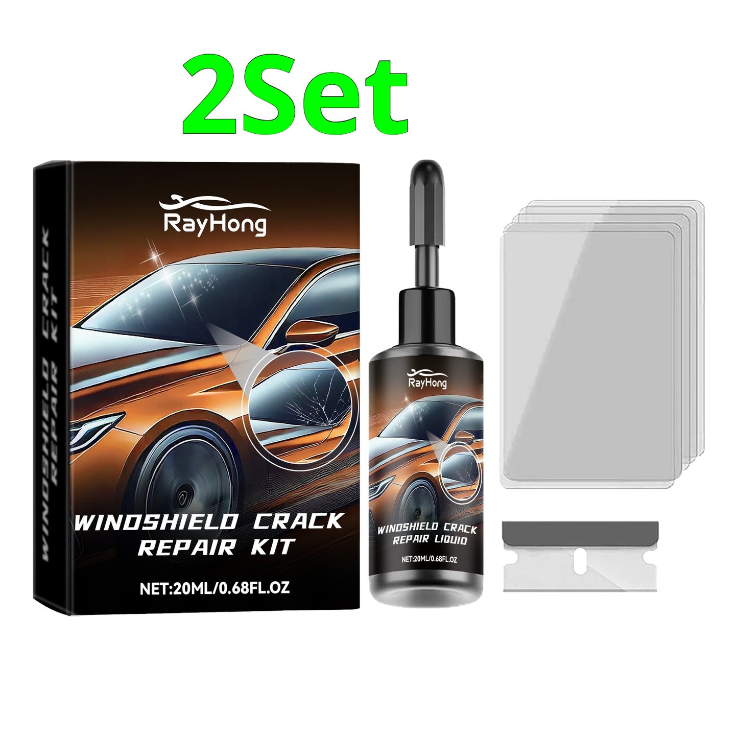 Windshield Repair Kit Fills Cracks To Restore Clear Visibilityrenovation And Sealing Repair Kit