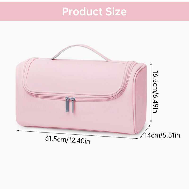 Large Capacity Hair Dryer Organizer Bag | PU Leather, Waterproof, Double-Layer & Non-Slip Interior for Travel, Salon & Home