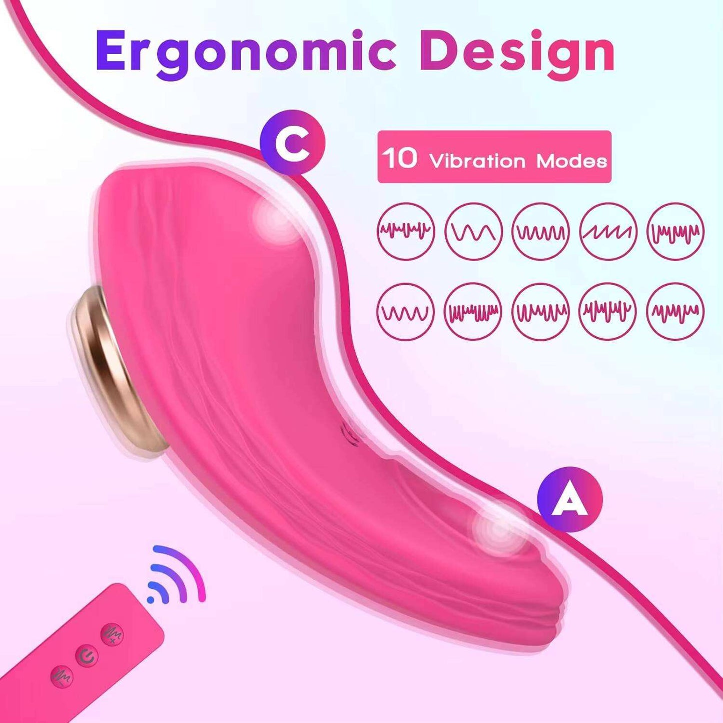 App Controlled Wearable Panty Vibrator for Women & Couples - Wireless Remote Control Vibrating Panty with Magnetic Clip, 10 Modes, USB Rechargeable & Waterproof Silicone Adult Sex Toy