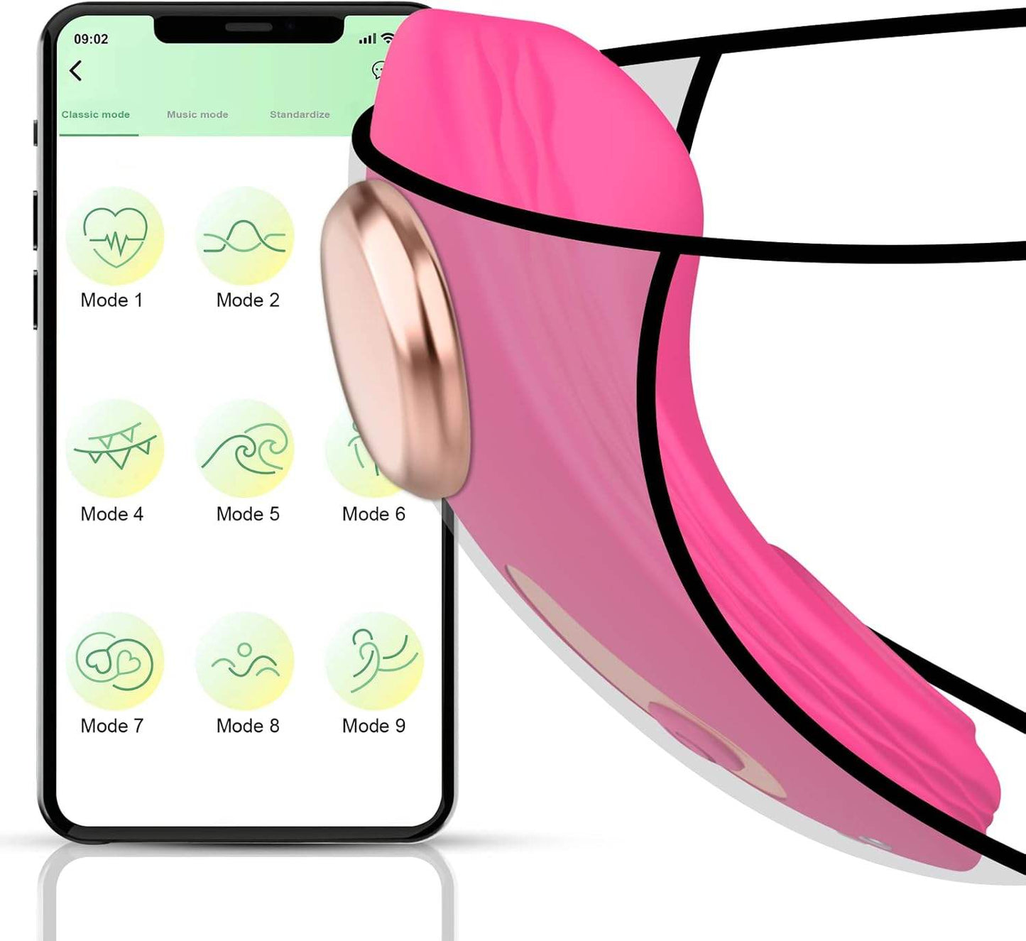 App Controlled Wearable Panty Vibrator for Women & Couples - Wireless Remote Control Vibrating Panty with Magnetic Clip, 10 Modes, USB Rechargeable & Waterproof Silicone Adult Sex Toy