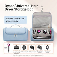 Large Capacity Hair Dryer Organizer Bag | PU Leather, Waterproof, Double-Layer & Non-Slip Interior for Travel, Salon & Home