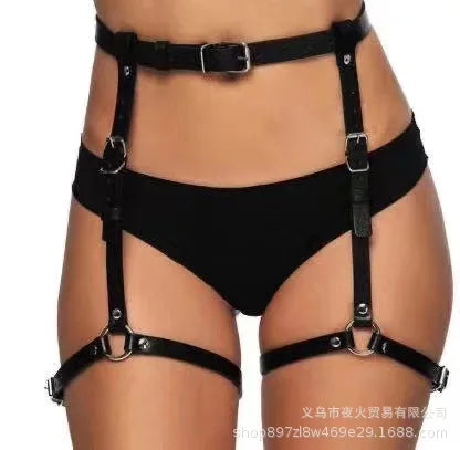 Unlock Your Fantasies: Adult BDSM Gear - Leather Restraint Outfit, SM Fashion Harness for a Steamy Night of Sensual Bondage