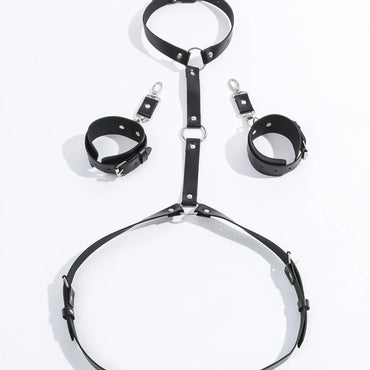 Unlock Your Fantasies: Adult BDSM Gear - Leather Restraint Outfit, SM Fashion Harness for a Steamy Night of Sensual Bondage
