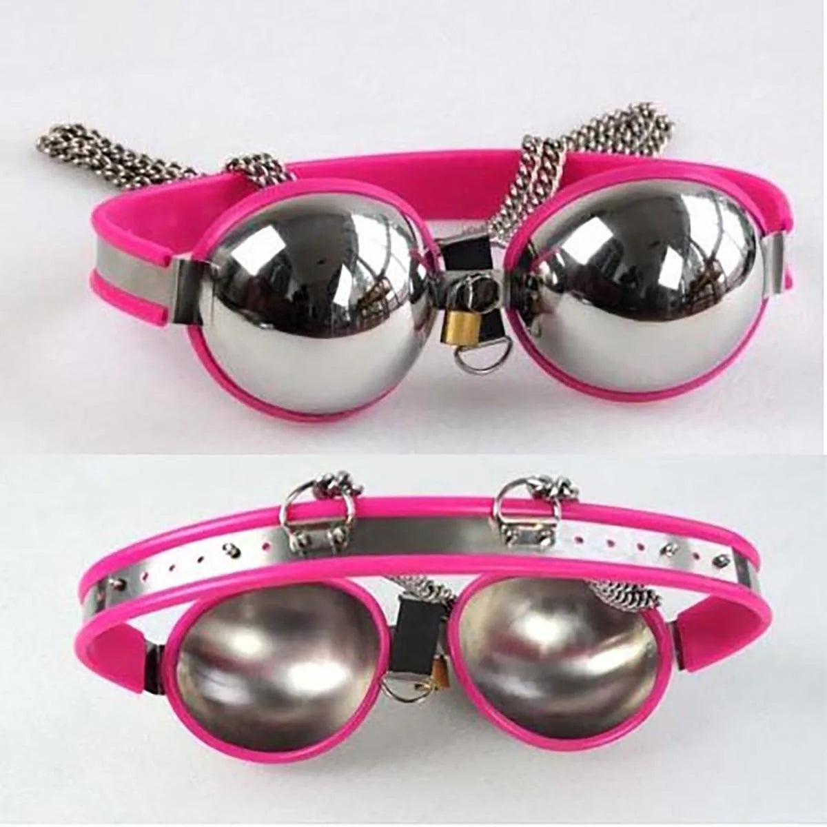 Female Chastity Device Bra Stainless Steel Adjustable BDSM Slave Metal Lockable Underwear Chain Bondage Game Erotic Slave