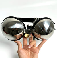 Female Chastity Device Bra Stainless Steel Adjustable BDSM Slave Metal Lockable Underwear Chain Bondage Game Erotic Slave