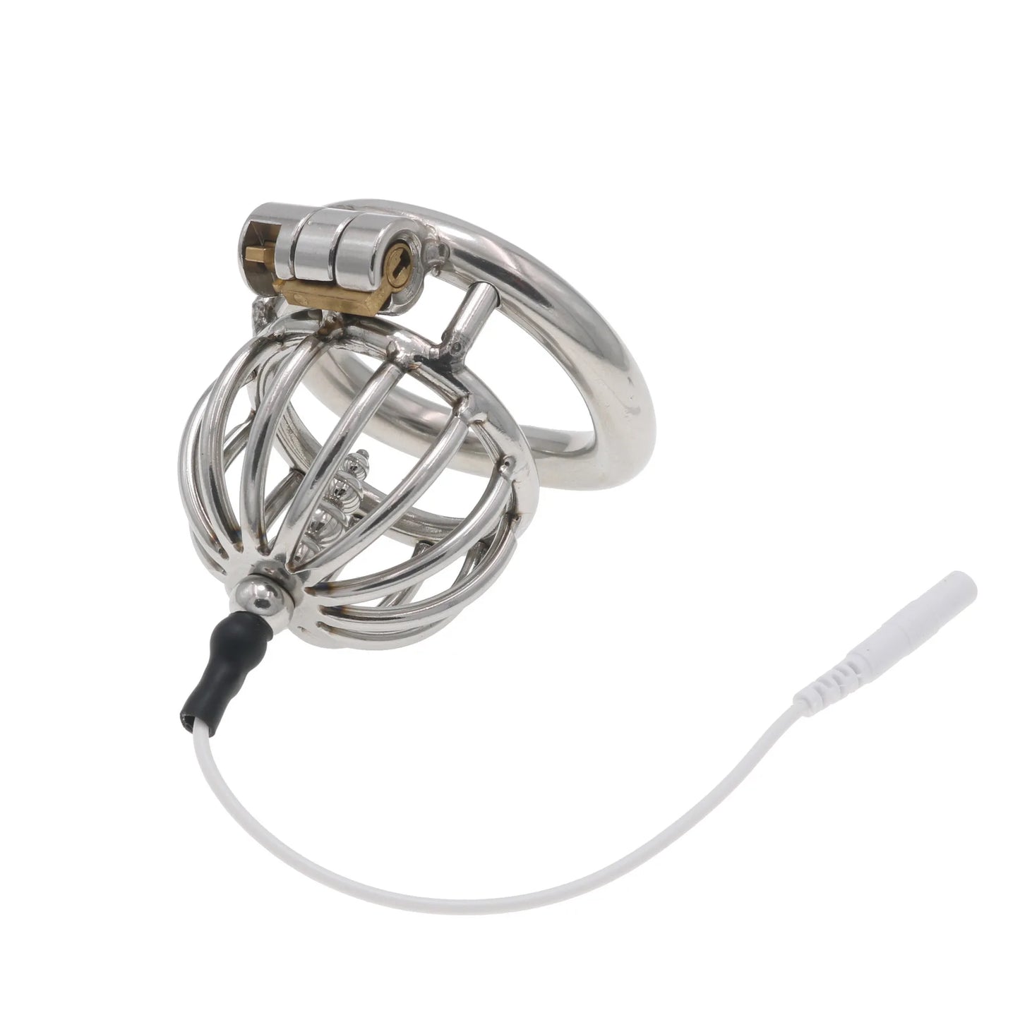 Chastity Lock Electric Shock Pulse Stainless Steel Penis Cage Wearing Out Bondage Anal Plug Adult Chastity Cock cage Chastity