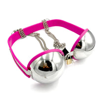 Female Chastity Device Bra Stainless Steel Adjustable BDSM Slave Metal Lockable Underwear Chain Bondage Game Erotic Slave