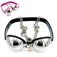 Female Chastity Device Bra Stainless Steel Adjustable BDSM Slave Metal Lockable Underwear Chain Bondage Game Erotic Slave