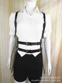 Unlock Your Fantasies: Adult BDSM Gear - Leather Restraint Outfit, SM Fashion Harness for a Steamy Night of Sensual Bondage