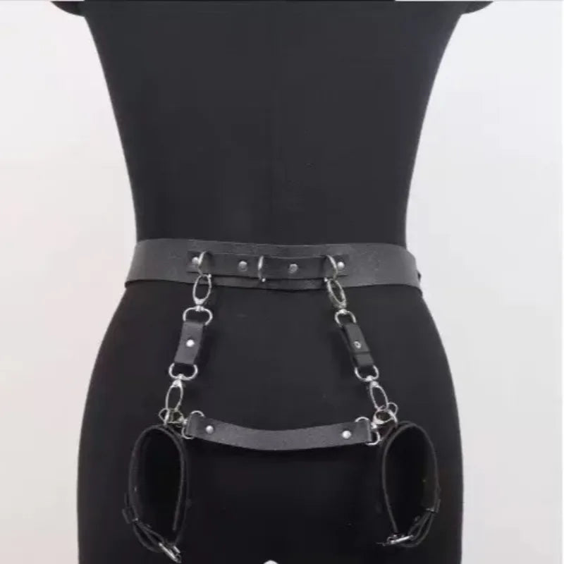 Unlock Your Fantasies: Adult BDSM Gear - Leather Restraint Outfit, SM Fashion Harness for a Steamy Night of Sensual Bondage