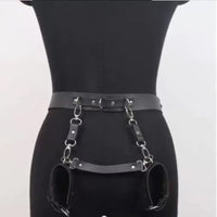 Unlock Your Fantasies: Adult BDSM Gear - Leather Restraint Outfit, SM Fashion Harness for a Steamy Night of Sensual Bondage