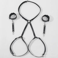 Unlock Your Fantasies: Adult BDSM Gear - Leather Restraint Outfit, SM Fashion Harness for a Steamy Night of Sensual Bondage