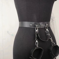 Unlock Your Fantasies: Adult BDSM Gear - Leather Restraint Outfit, SM Fashion Harness for a Steamy Night of Sensual Bondage