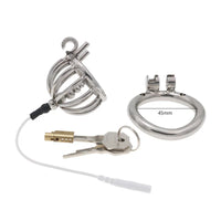 Chastity Lock Electric Shock Pulse Stainless Steel Penis Cage Wearing Out Bondage Anal Plug Adult Chastity Cock cage Chastity