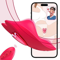 Wearable Panty Vibrator for Women & Couples  App & Remote Control Wireless Sex Toy with 10 Vibration Modes Magnetic Clip USB Rechargeable & IPX65 Waterproof GSpot Stimulator (Red)
