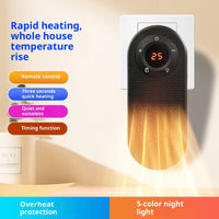 Small Heater 180 Degree Rotatable Electric Heater With Remote LED Display Overheat Protection Warmer With Timer Function