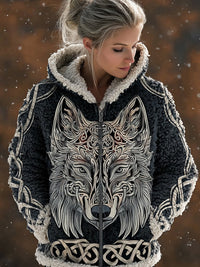 3D Digital Print Fashionable Retro New Zip-Up Hoodie For FallWinter