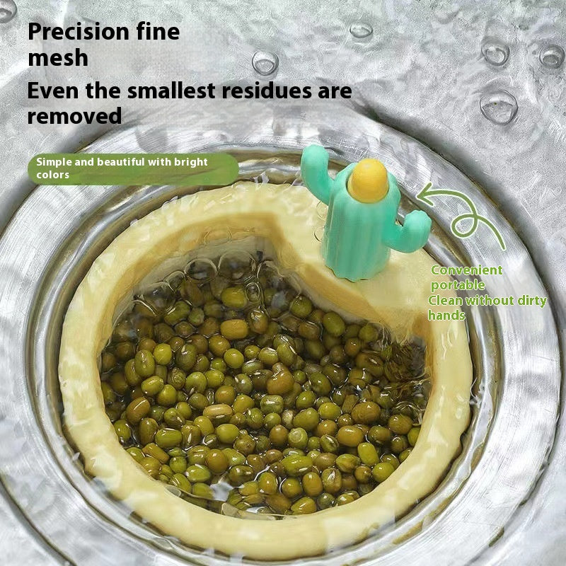 Cactus Sink Drain Strainer Press Automatic Dumping Basket Multi-functional Use Filter Net For Tub Kitchen Waste Collector Kitchen Gadgets