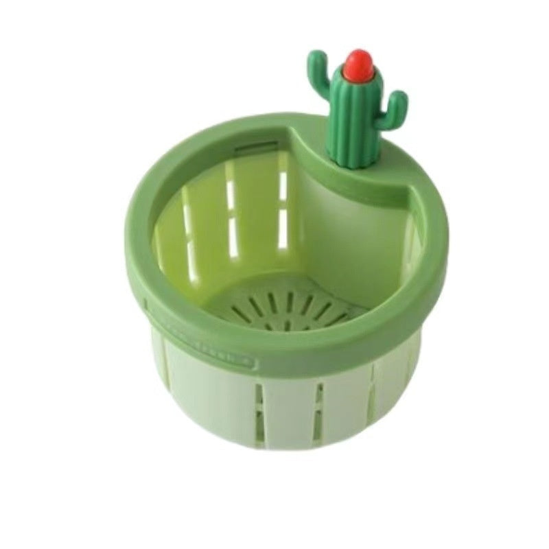 Cactus Sink Drain Strainer Press Automatic Dumping Basket Multi-functional Use Filter Net For Tub Kitchen Waste Collector Kitchen Gadgets