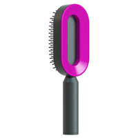 Self Cleaning Hair Brush For  Cleaning Women One-keyg Hair Loss Airbag Massage Scalp Comb Anti-Static Hairbrush